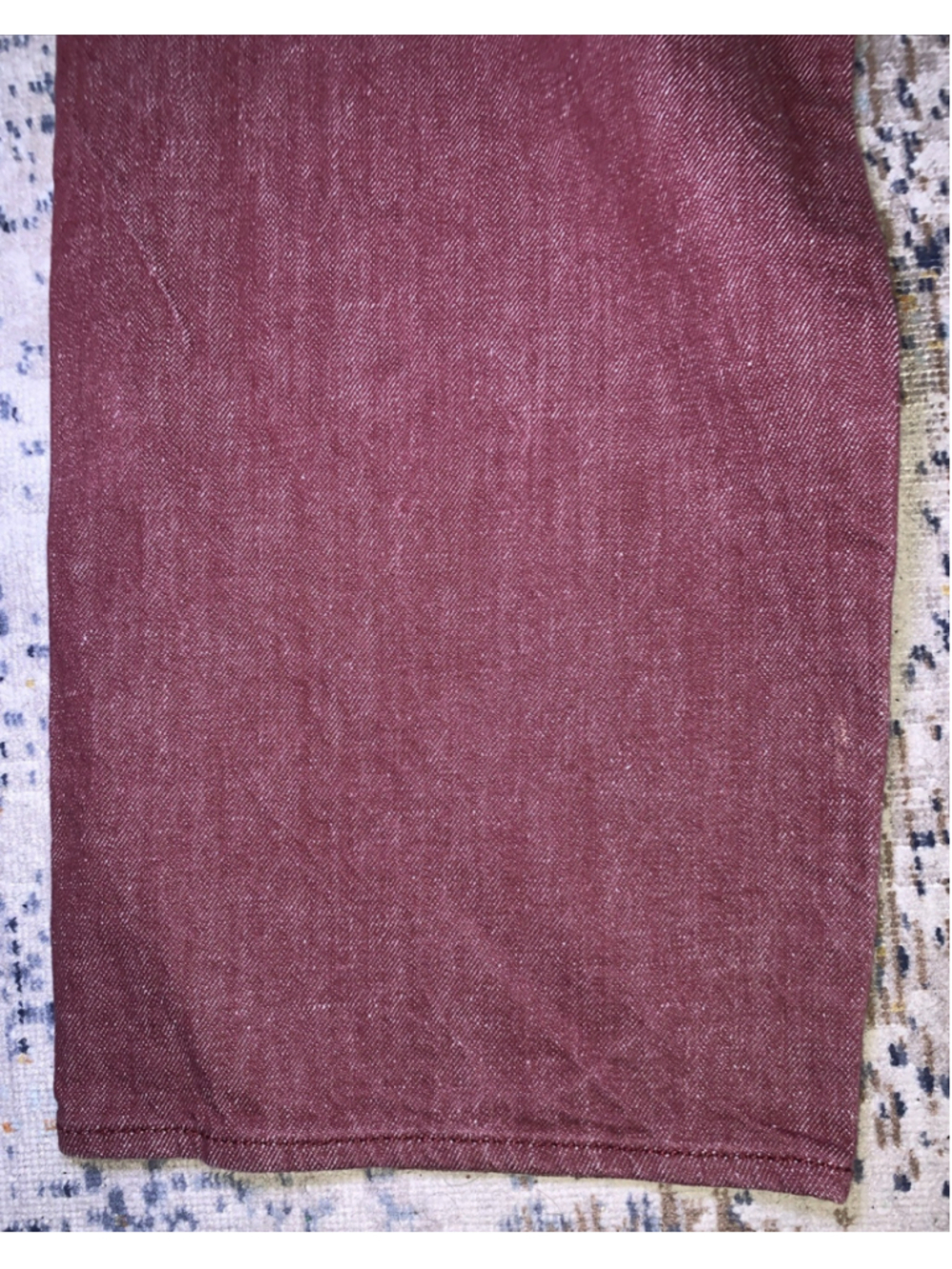 Levi’s 501 44x30 Mens Button Fly Burgundy Red White Oak Cone Denim XX Jeans - Picture 7 of 16